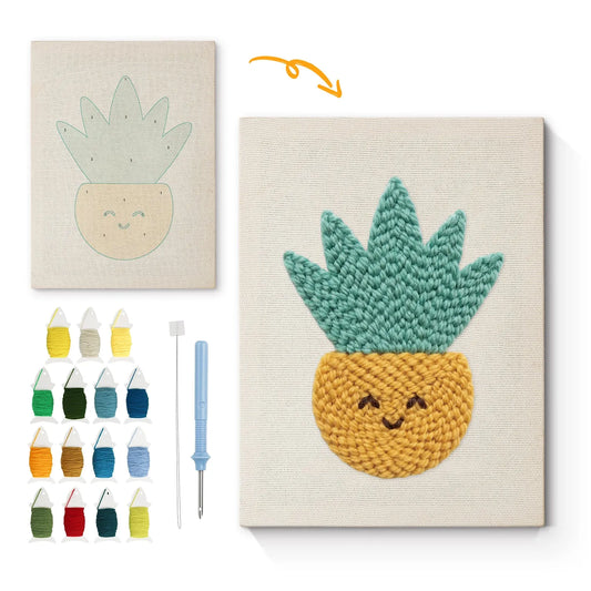 Smiling Pineapple - Punch Needle