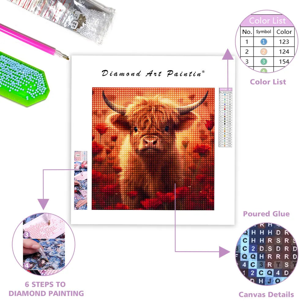 Red Calf - Diamond Painting