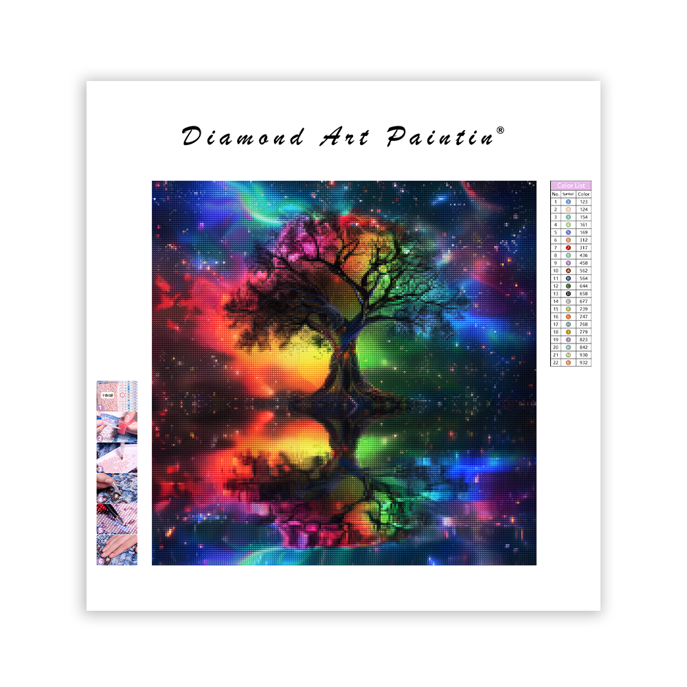 Cosmic Tree of Light – Diamond Painting