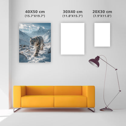 Snow Leopard in the Mountains - Diamond Painting