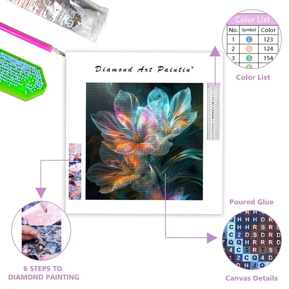 Crystal Flower Light - Diamond Painting