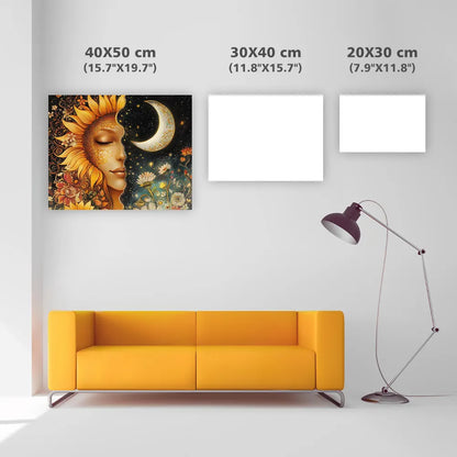 Sun and Moon Harmony - Diamond Painting