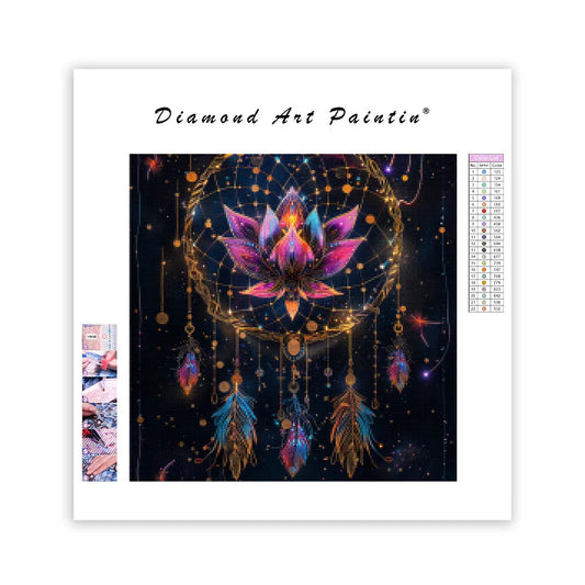 Lotus Dreamcatcher - Diamond Painting