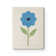 Blue Flower with Green Leaves - Punch Needle