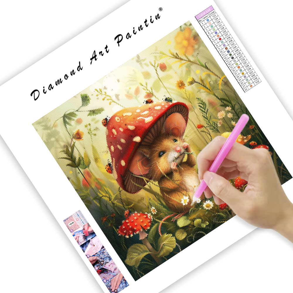 Mushroom Vole - Diamond Painting