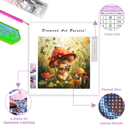 Mushroom Vole - Diamond Painting