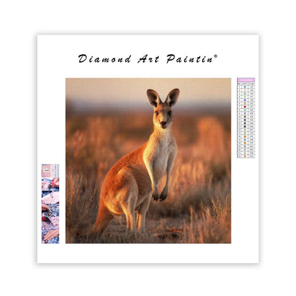 Red Kangaroo Standing - Diamond Painting