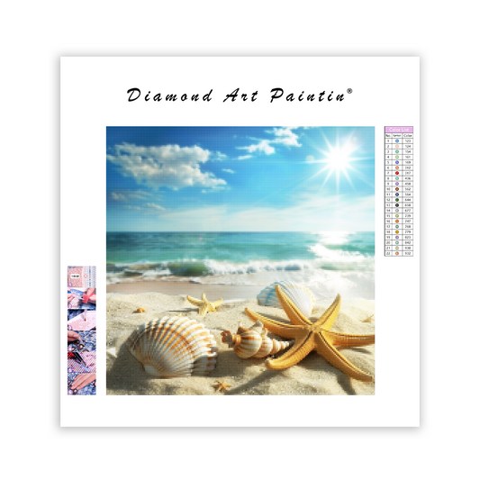 Seashell Summer Shore - Diamond Painting