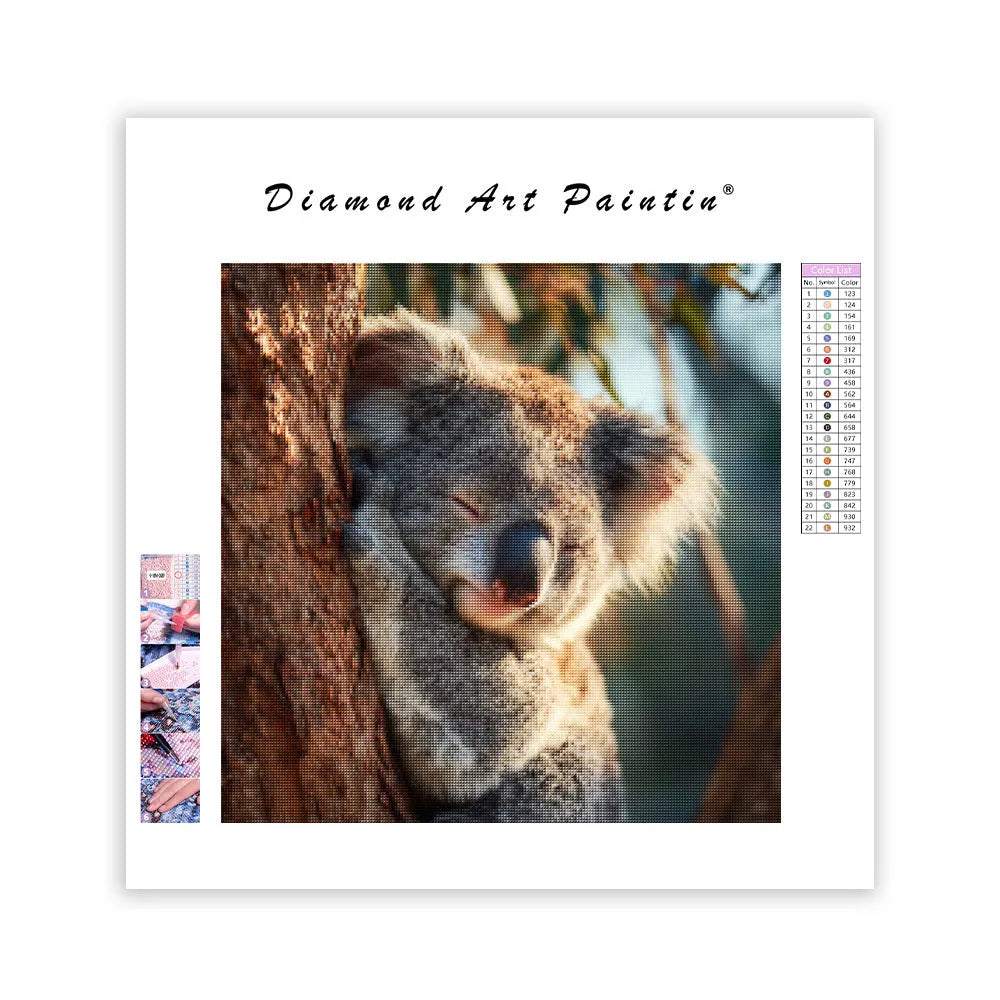 Koala Hugging Tree - Diamond Painting