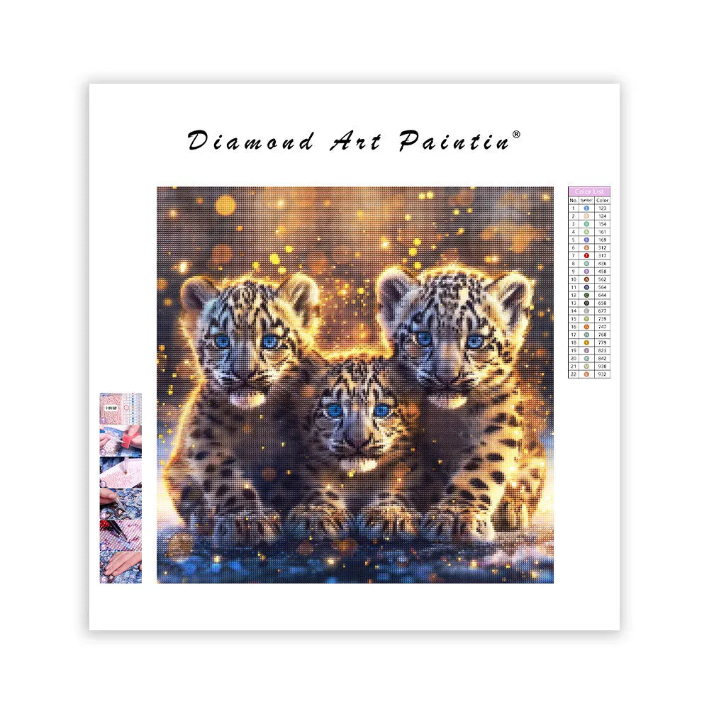 Golden Cubs - Diamond Painting