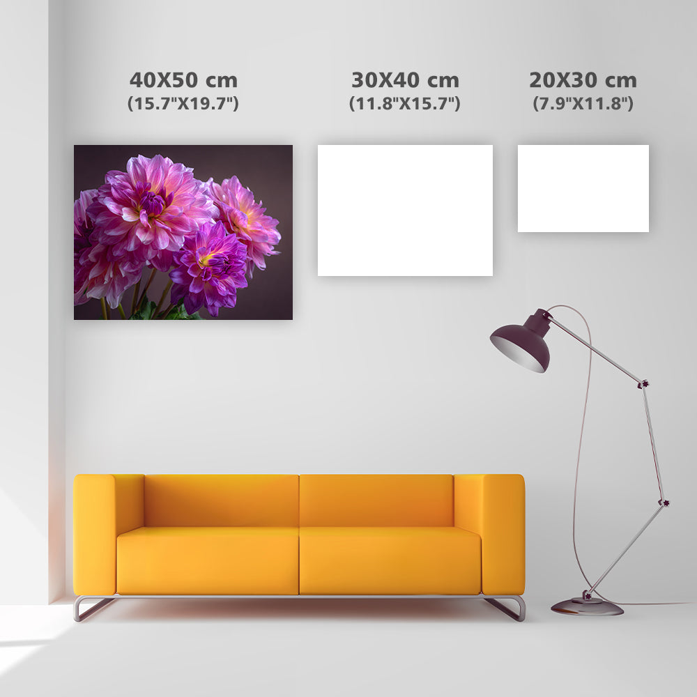 Vibrant Dahlia Blooms - Diamond Painting