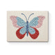 Blue & Red Butterfly - Punch Needle