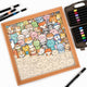 Whimsical Animals - Wooden Coloring Puzzle