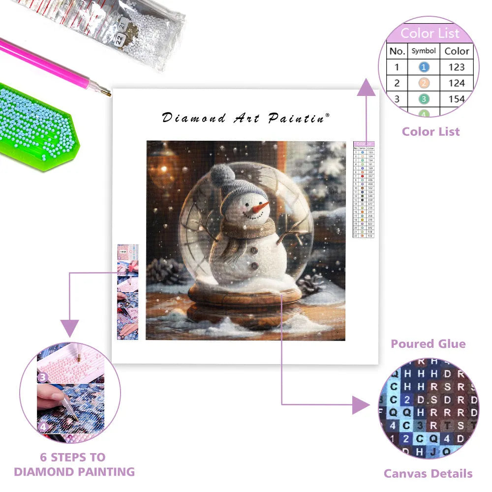 Snow Globe Smile - Diamond Painting