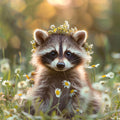Flower Raccoon - Diamond Painting