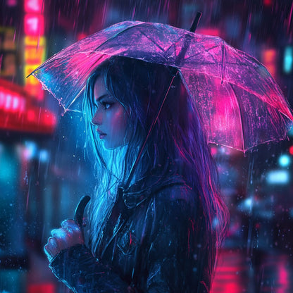 Cyberpunk Mystical Girl - Diamond Painting