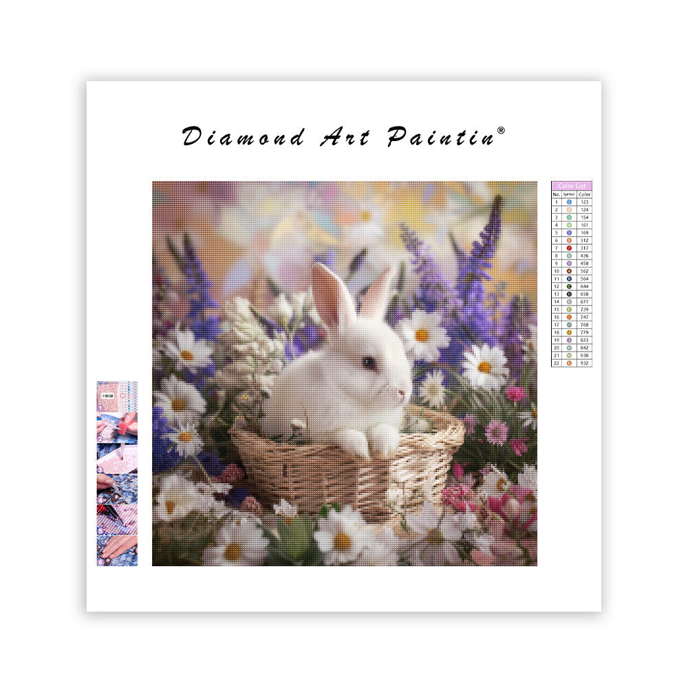Spring Basket Bunny - Diamond Painting