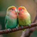 Lovebirds Kissing - Diamond Painting