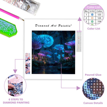 Bioluminescent Forest - Diamond Painting