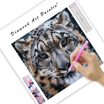 Snow Leopard Majesty - Diamond Painting
