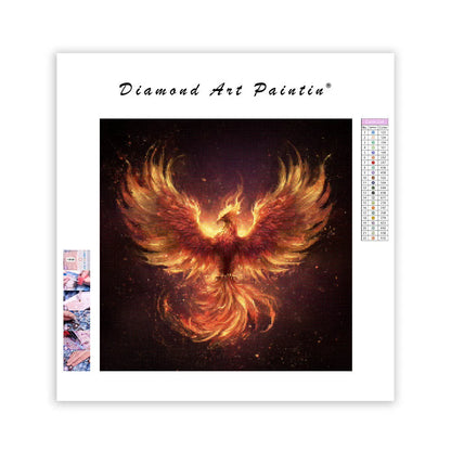 Phoenix Reborn from Fire - Diamond Painting
