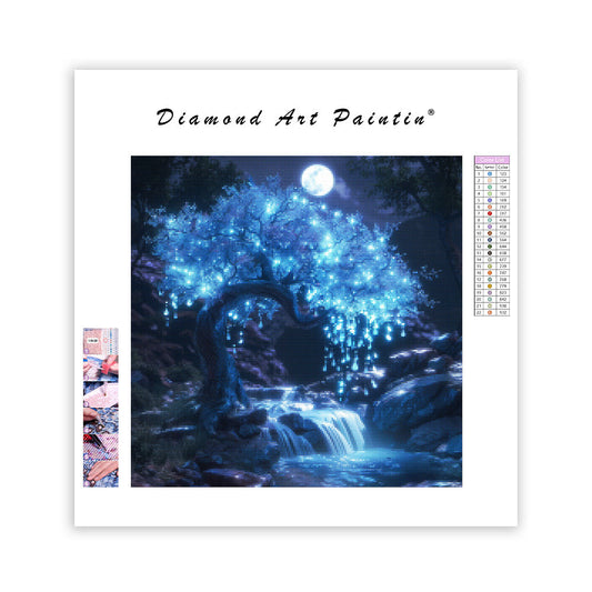 Moonlight Tree - Diamond Painting