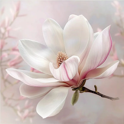 Elegant Magnolia Bloom - Diamond Painting