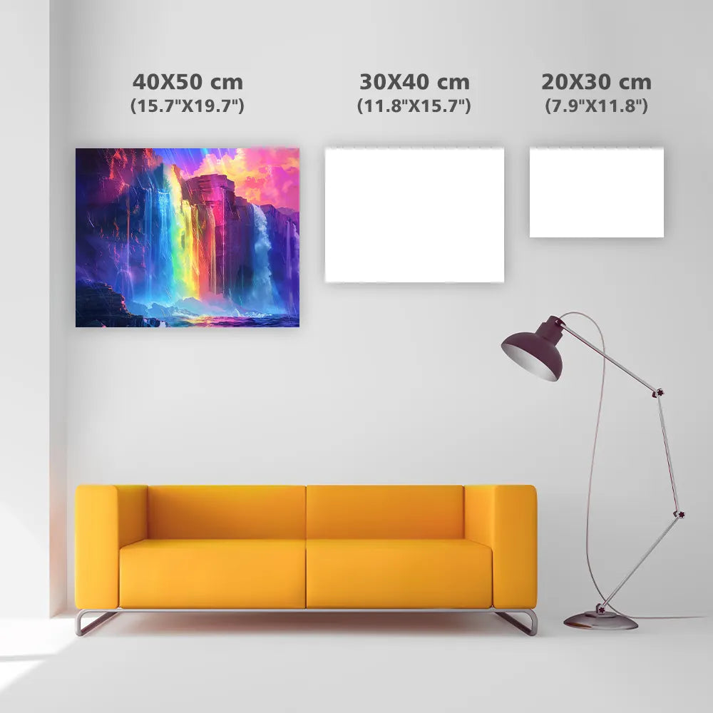 Rainbow Falls - Diamond Painting