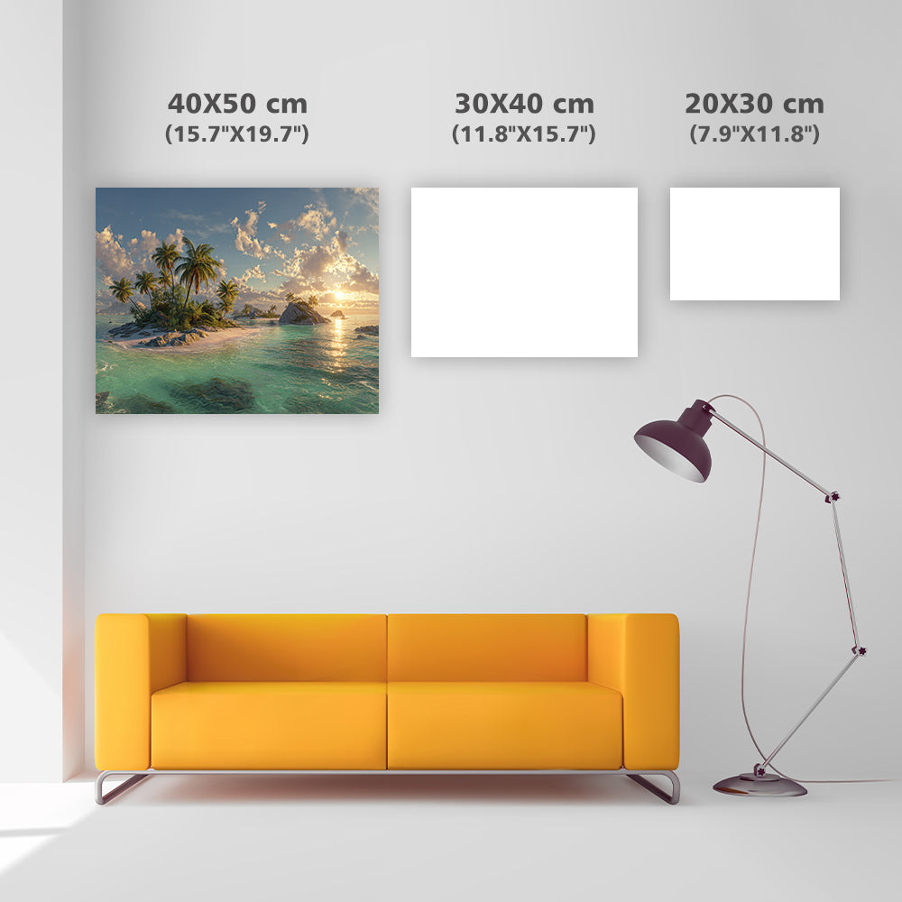 Tropical Island View - Diamond Painting