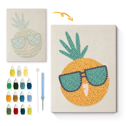 Cool Pineapple- Punch Needle