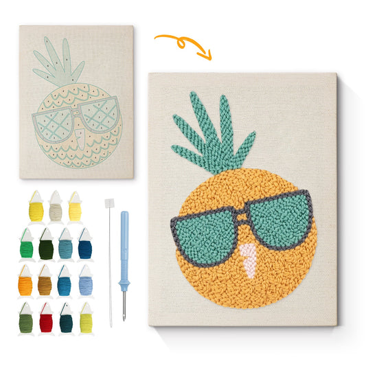 Cool Pineapple- Punch Needle