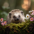 Hedgehog in the Moss - Diamond Painting