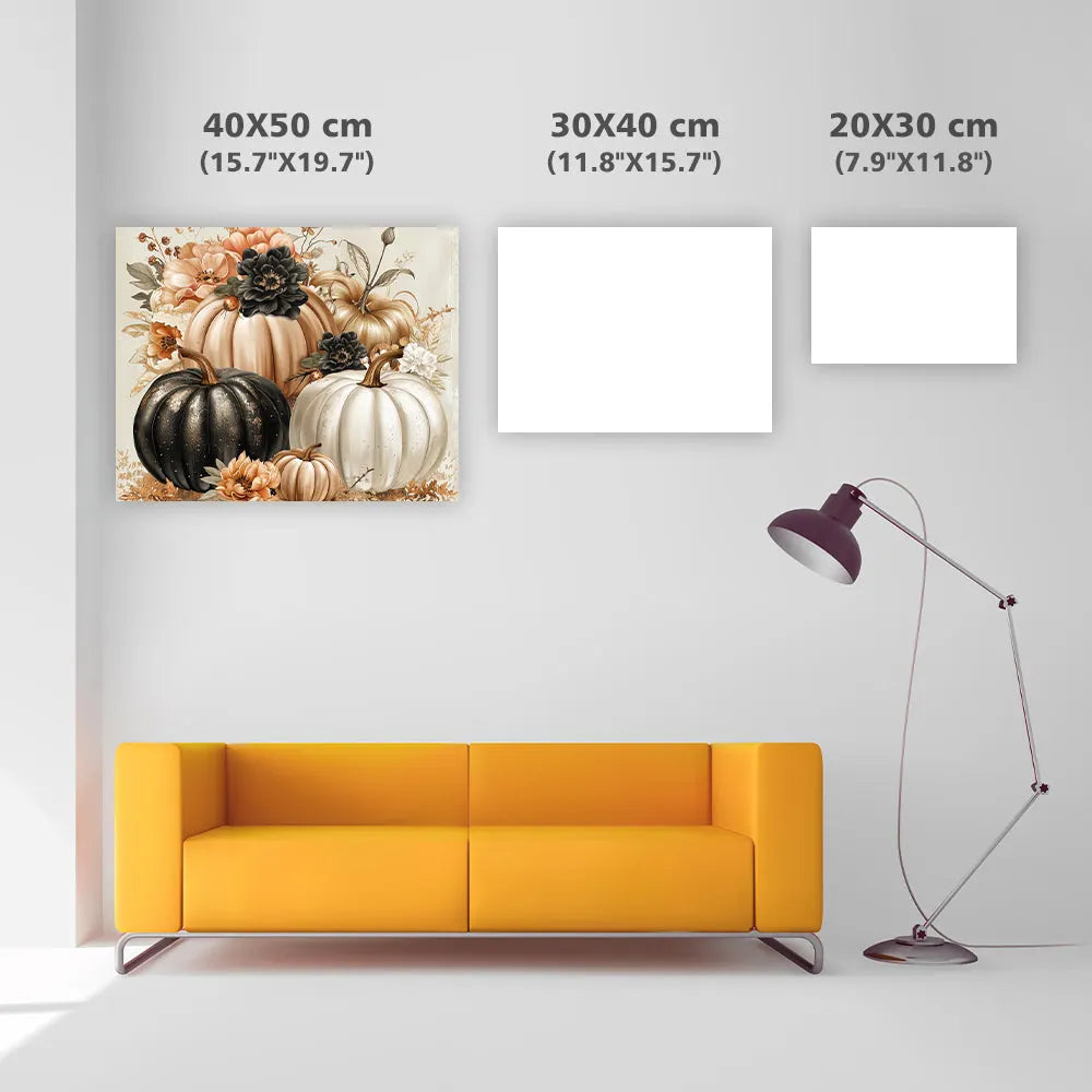 Pumpkins and Florals - Diamond Painting