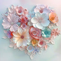 Floral Heart Love - Diamond Painting