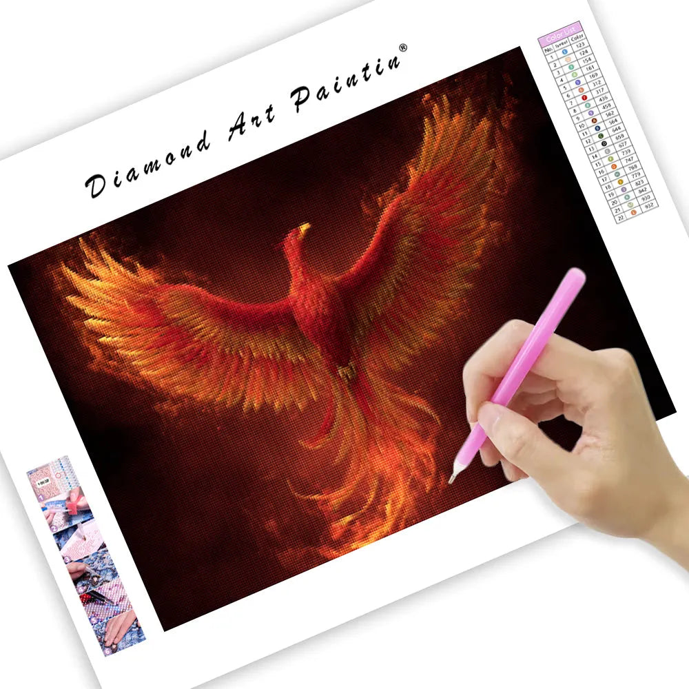 Phoenix Rising from the Ashes - Diamond Painting