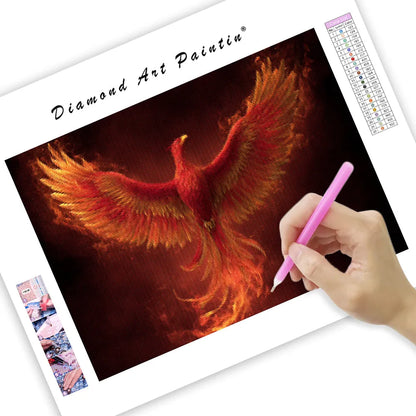 Phoenix Rising from the Ashes - Diamond Painting