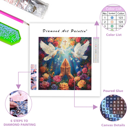 Hands in Prayer – Diamond Painting