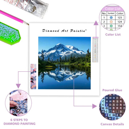 Crystal Lake Reflection - Diamond Painting