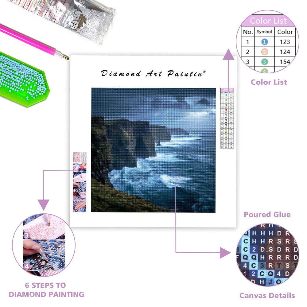 Cliffs of Moher Atlantic Power - Diamond Painting