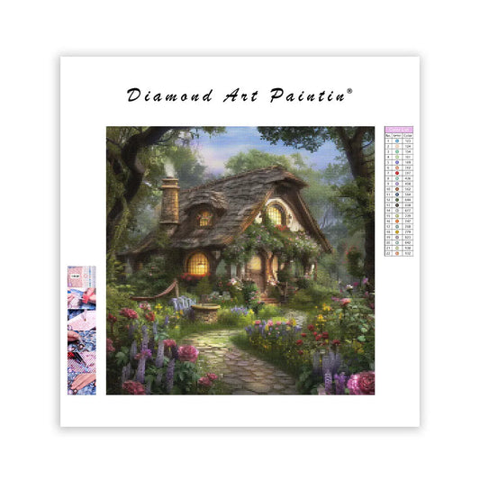 Enchanted Garden Cottage - Diamond Painting