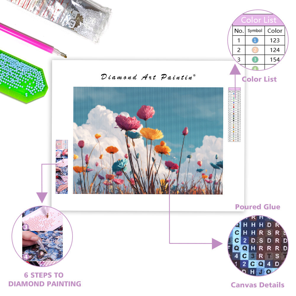 Giant Flower Field - Diamond Painting
