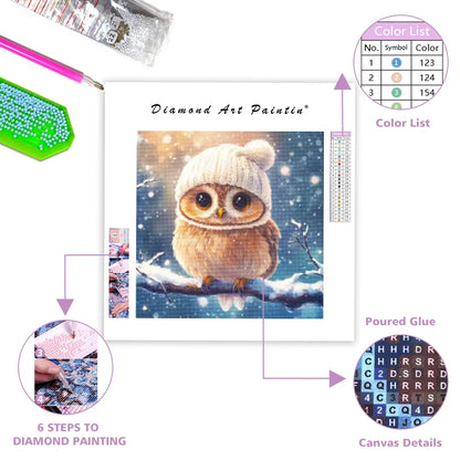 Whimsical Winter Illustration - Diamond Painting