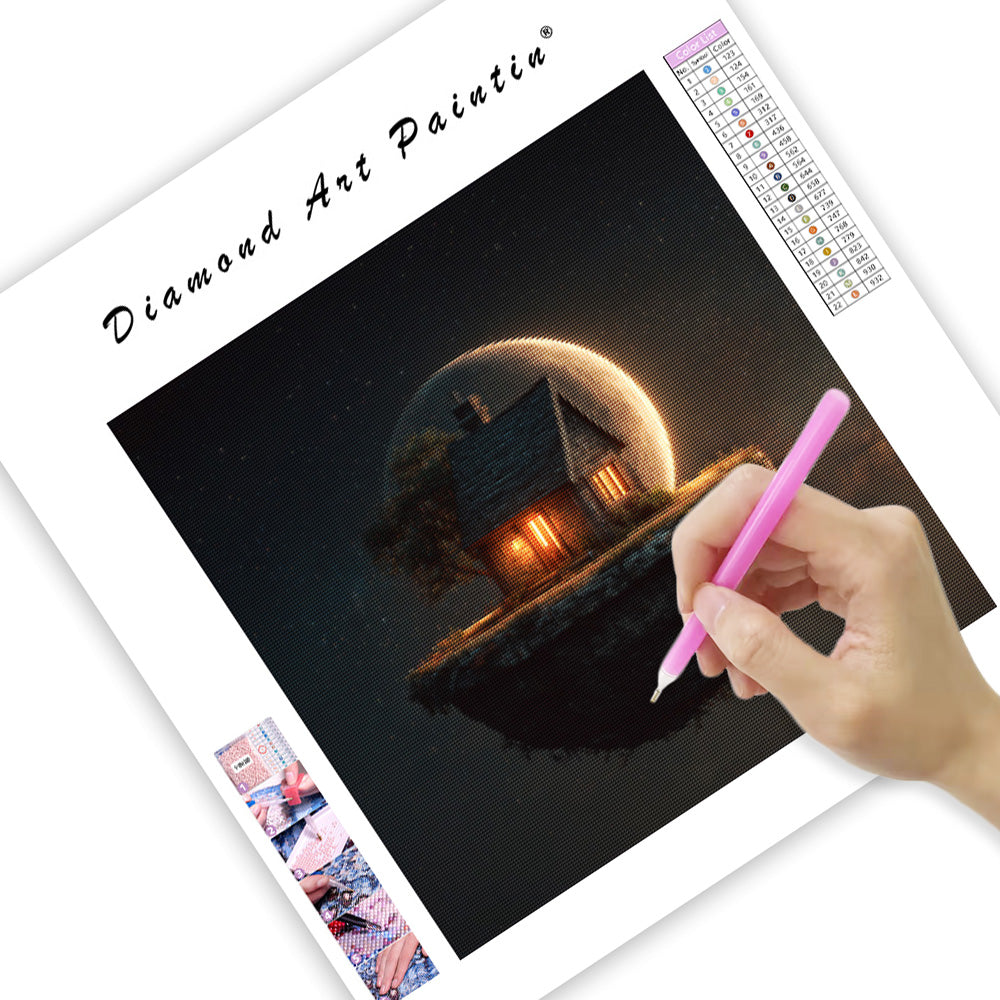 Cottage on a Planet - Diamond Painting