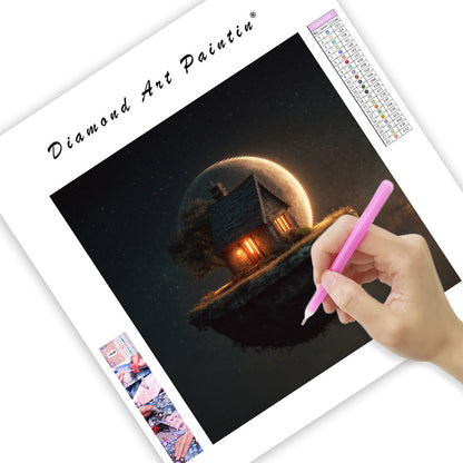 Cottage on a Planet - Diamond Painting