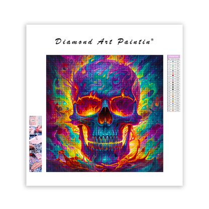 Skull Engulfed in Bright - Diamond Painting