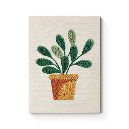 Plant in Pot - Punch Needle