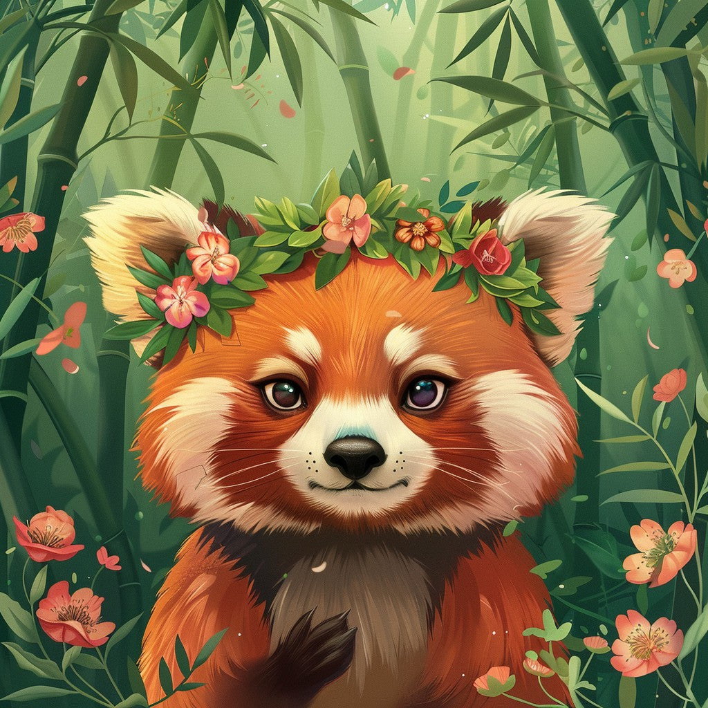 Bamboo Red Panda - Diamond Painting