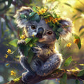 Eucalyptus Flower Koala - Diamond Painting