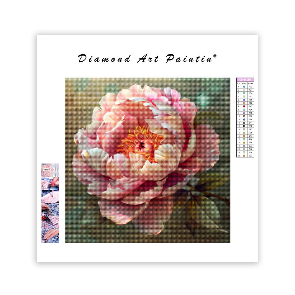Blooming Peony Grace - Diamond Painting