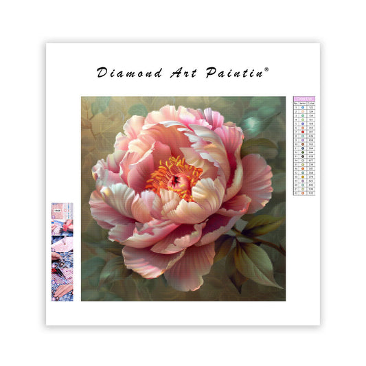 Blooming Peony Grace - Diamond Painting